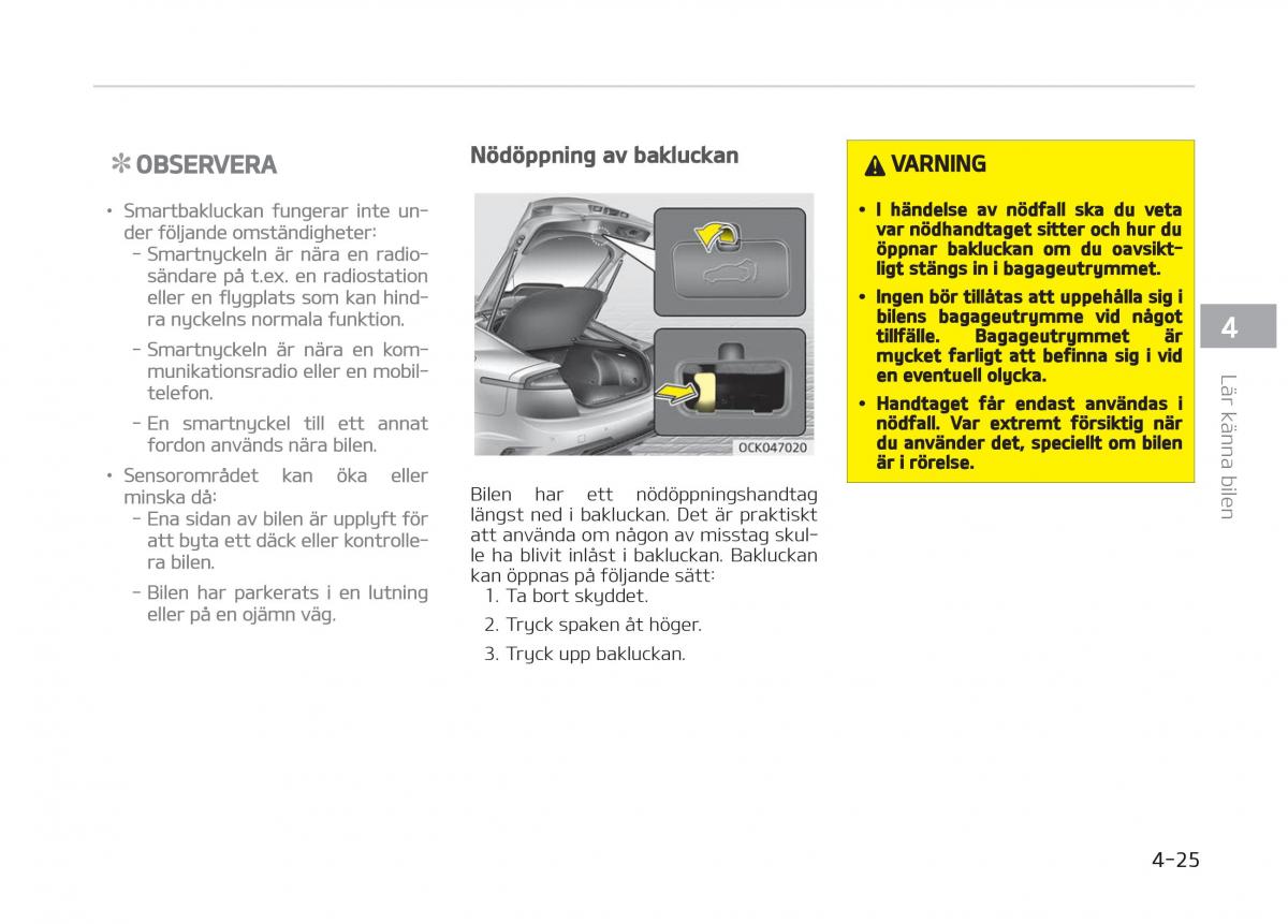 KIA Stinger instruktionsbok / page 115