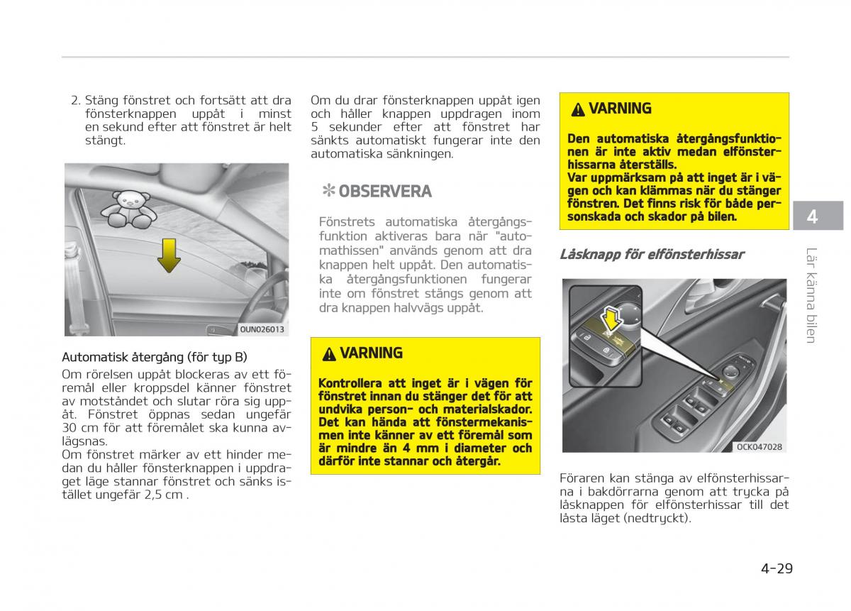 KIA Stinger instruktionsbok / page 119