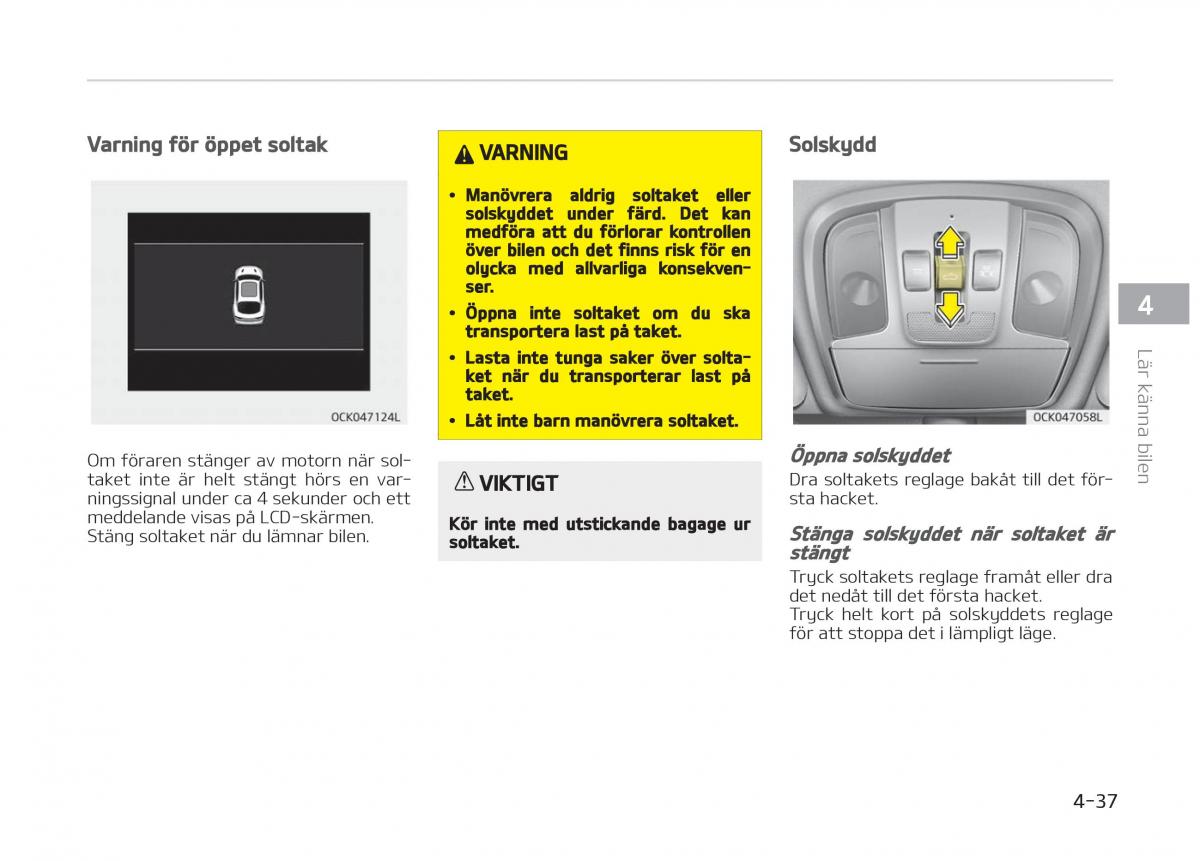 KIA Stinger instruktionsbok / page 127