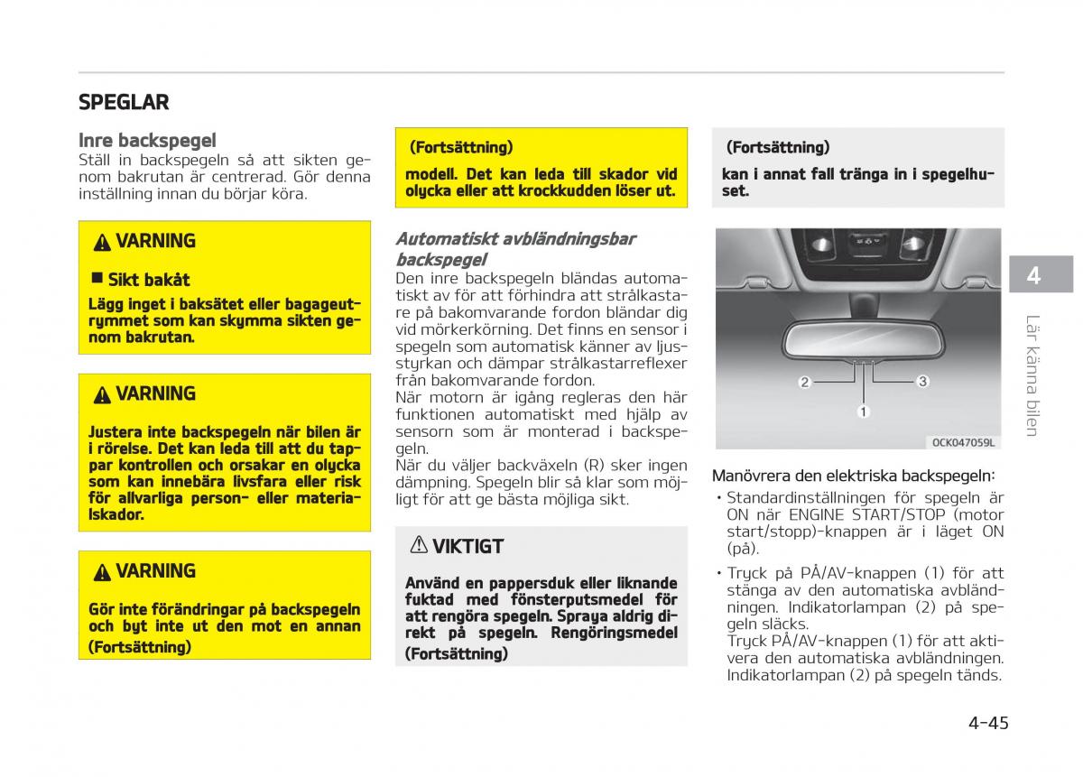 KIA Stinger instruktionsbok / page 135