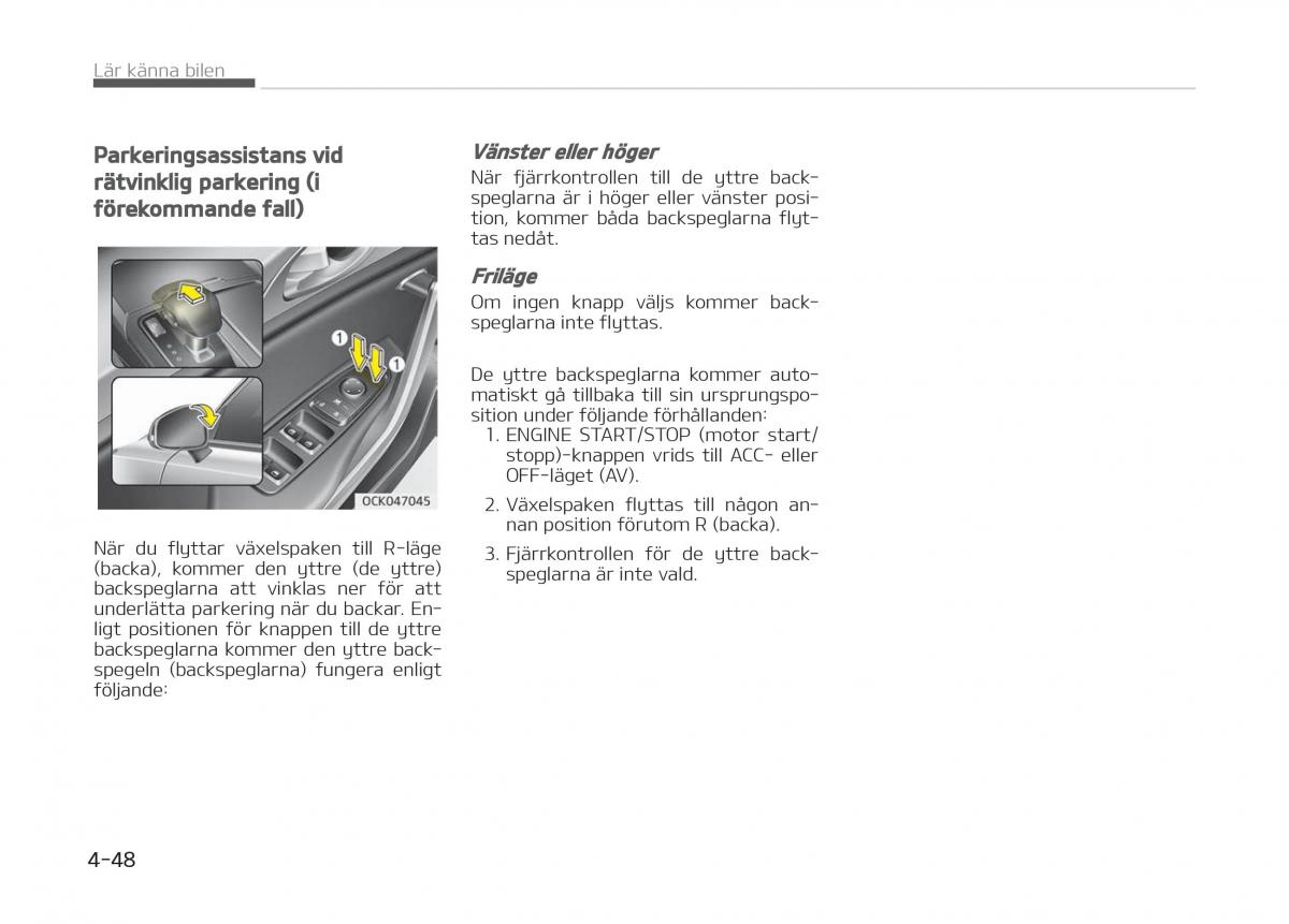 KIA Stinger instruktionsbok / page 138