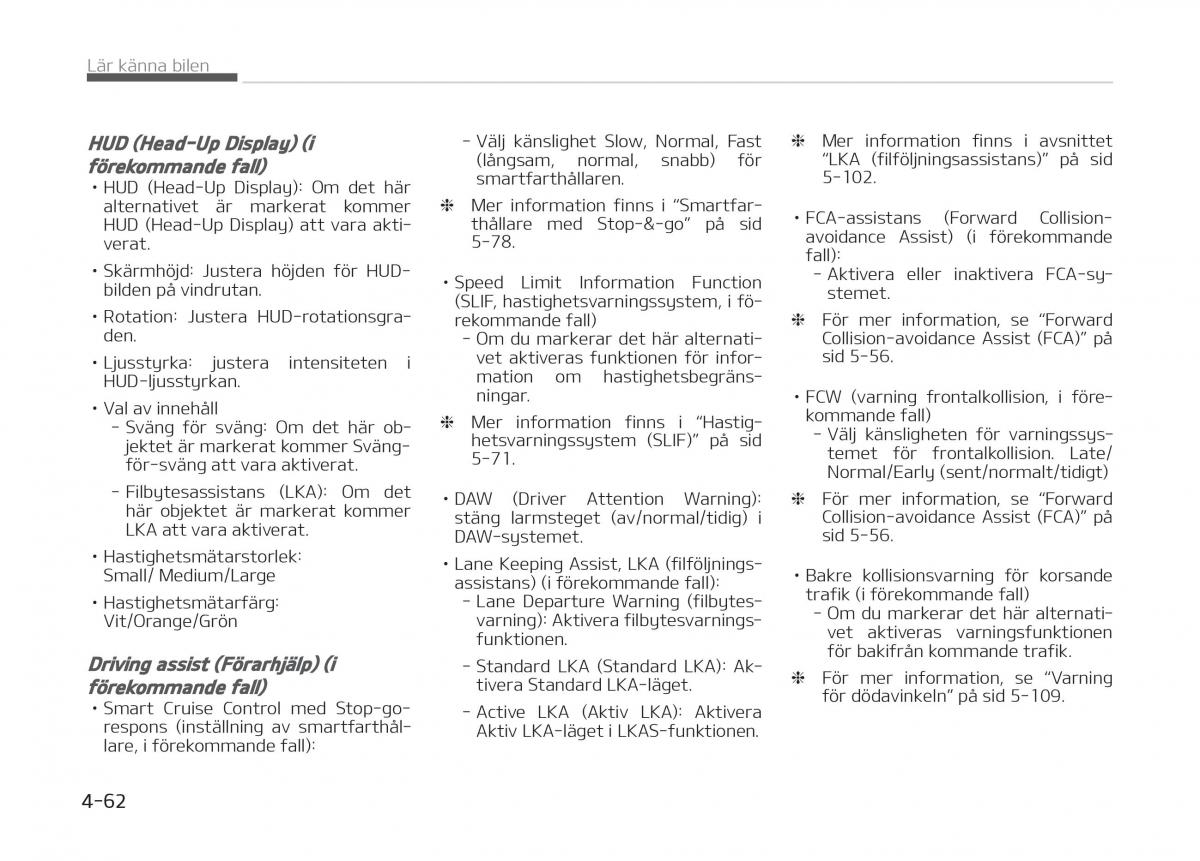 KIA Stinger instruktionsbok / page 152