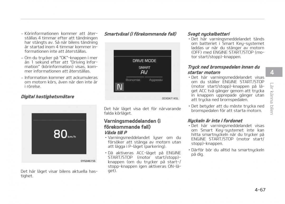 KIA Stinger instruktionsbok / page 157