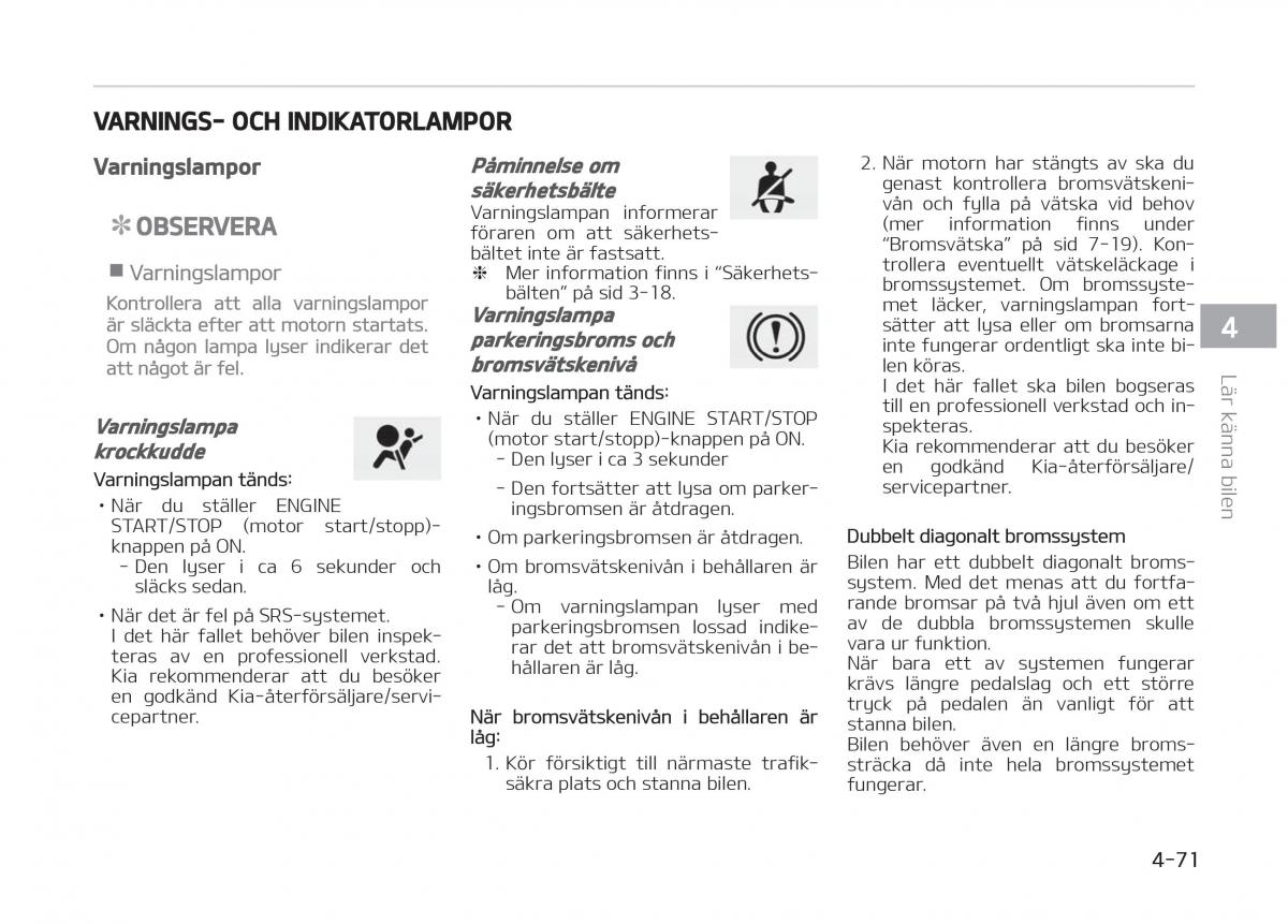 KIA Stinger instruktionsbok / page 161