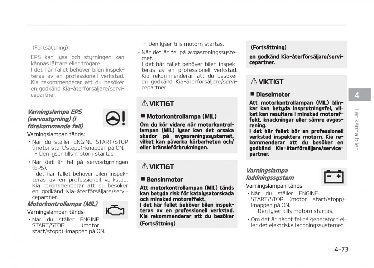 KIA Stinger instruktionsbok / page 163