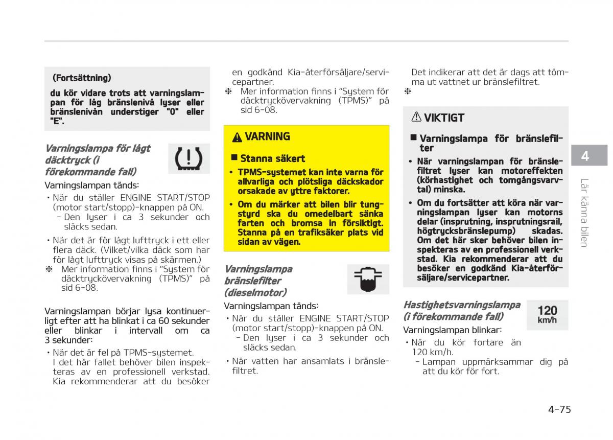 KIA Stinger instruktionsbok / page 165