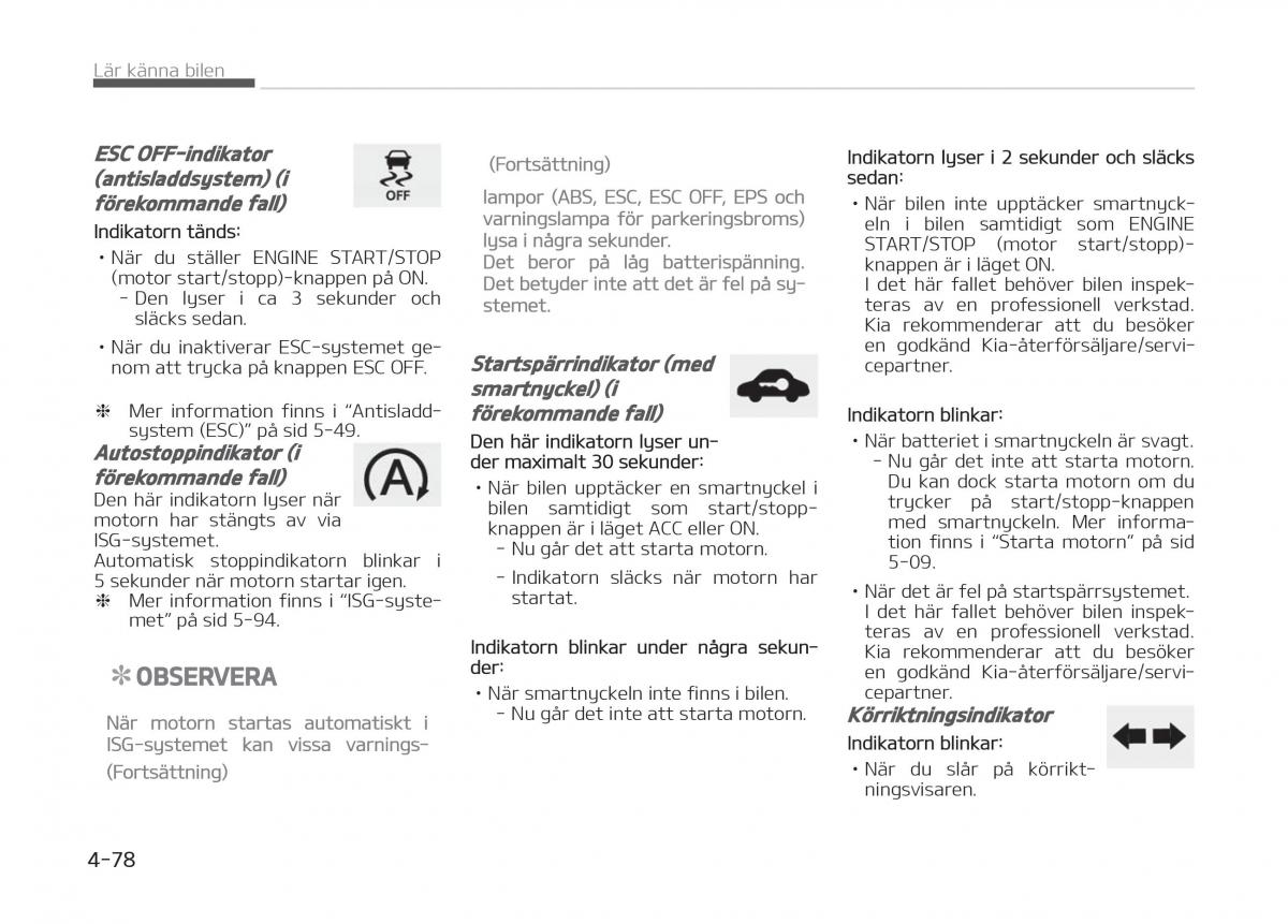 KIA Stinger instruktionsbok / page 168