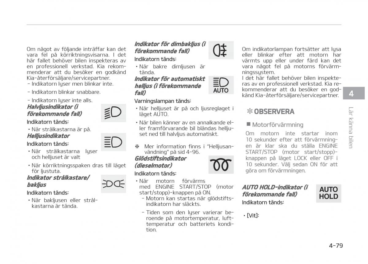 KIA Stinger instruktionsbok / page 169