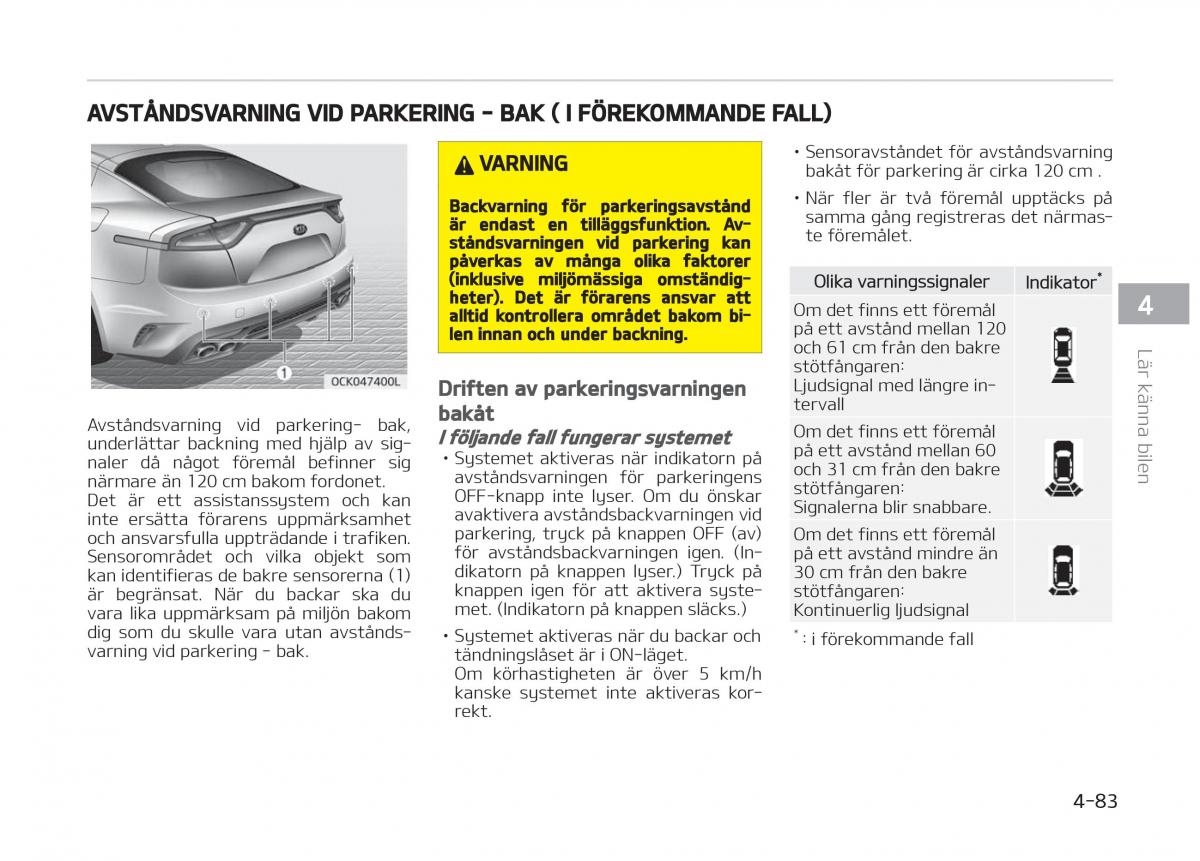 KIA Stinger instruktionsbok / page 173