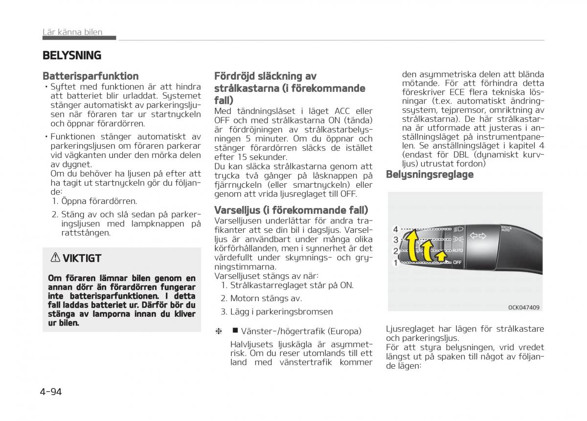 KIA Stinger instruktionsbok / page 184