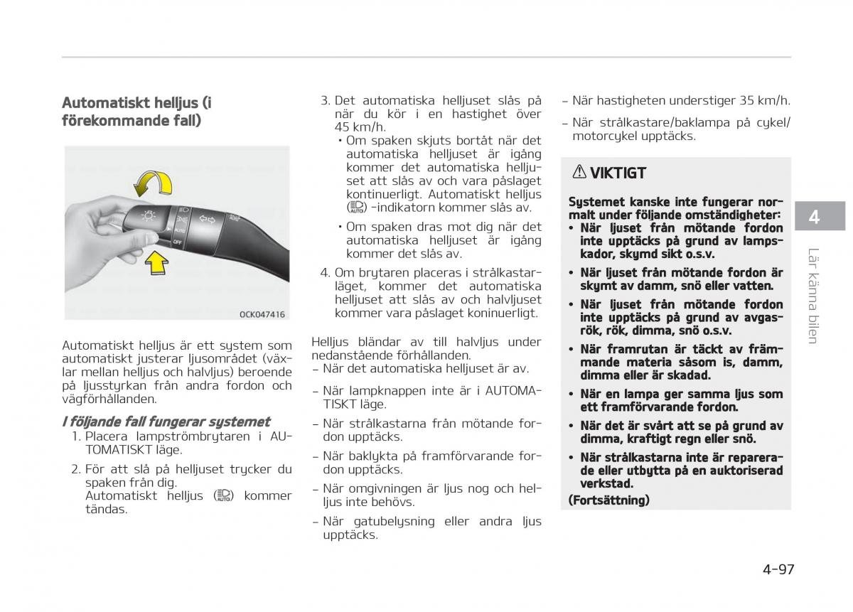 KIA Stinger instruktionsbok / page 187