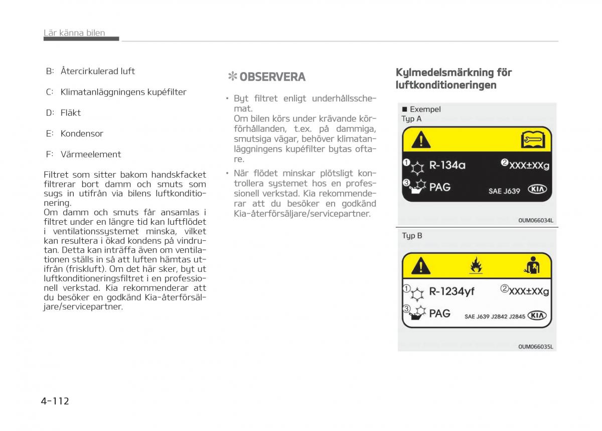 KIA Stinger instruktionsbok / page 202