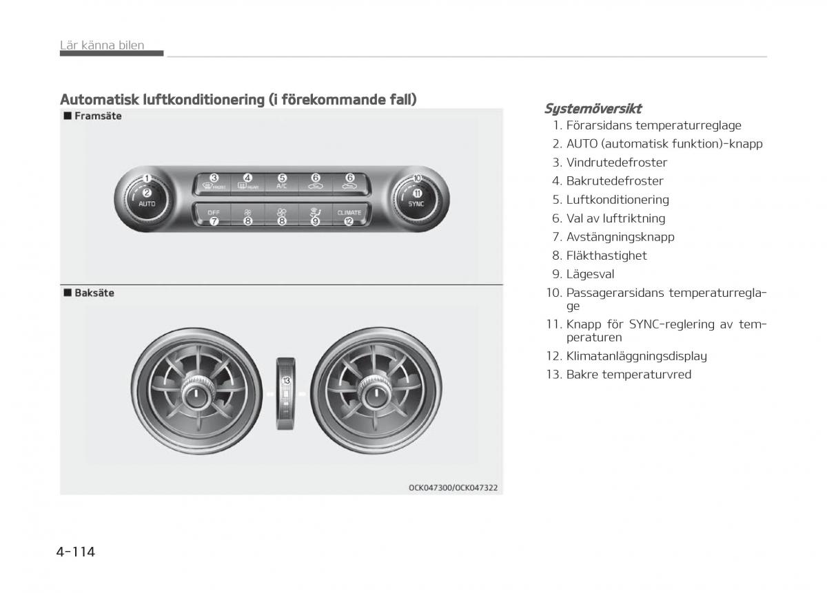 KIA Stinger instruktionsbok / page 204