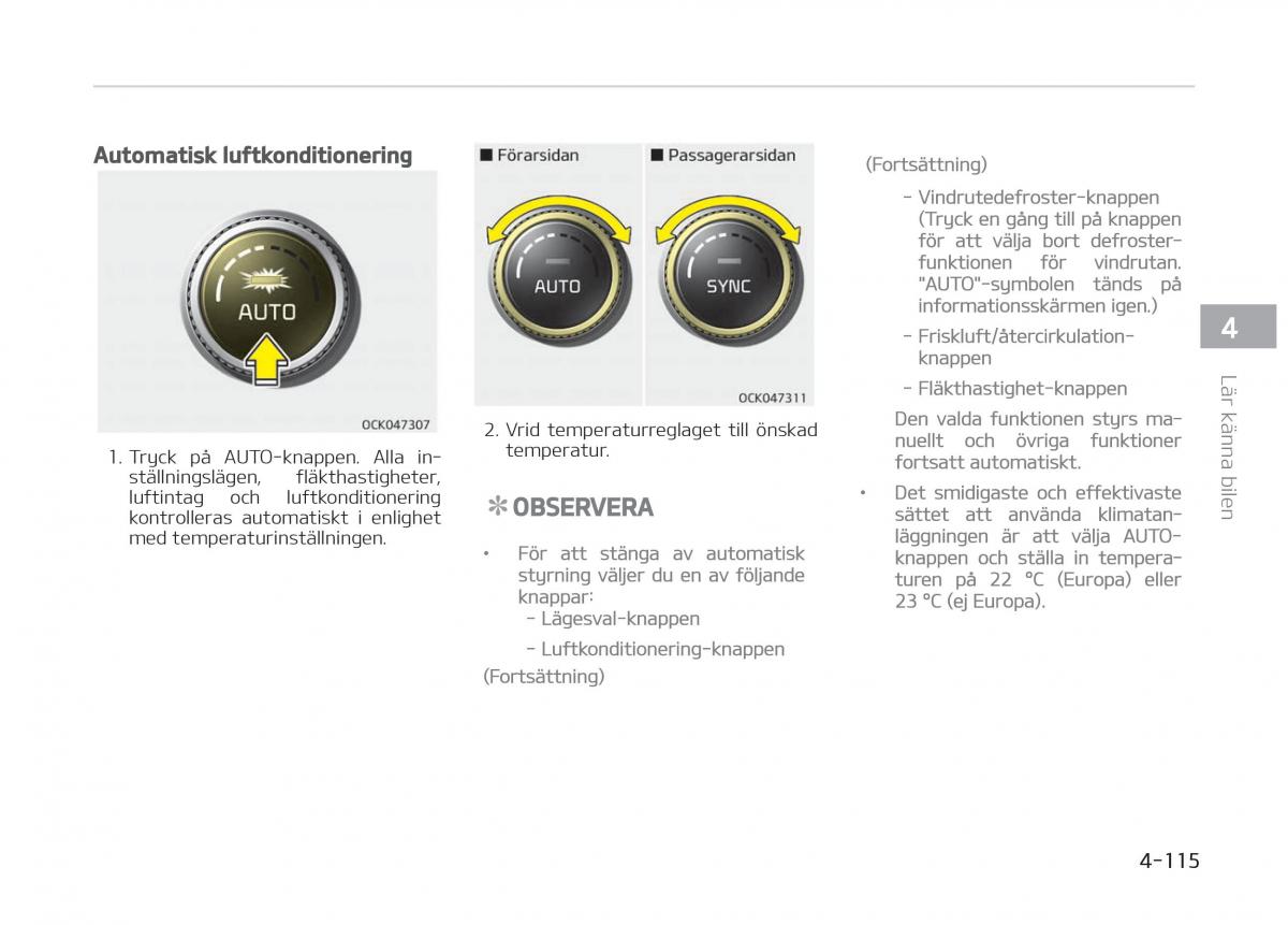 KIA Stinger instruktionsbok / page 205