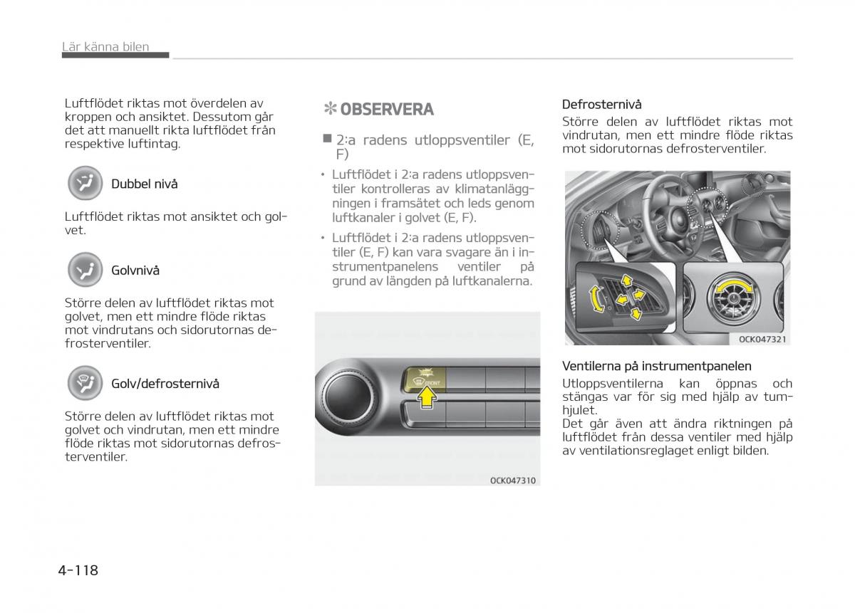 KIA Stinger instruktionsbok / page 208