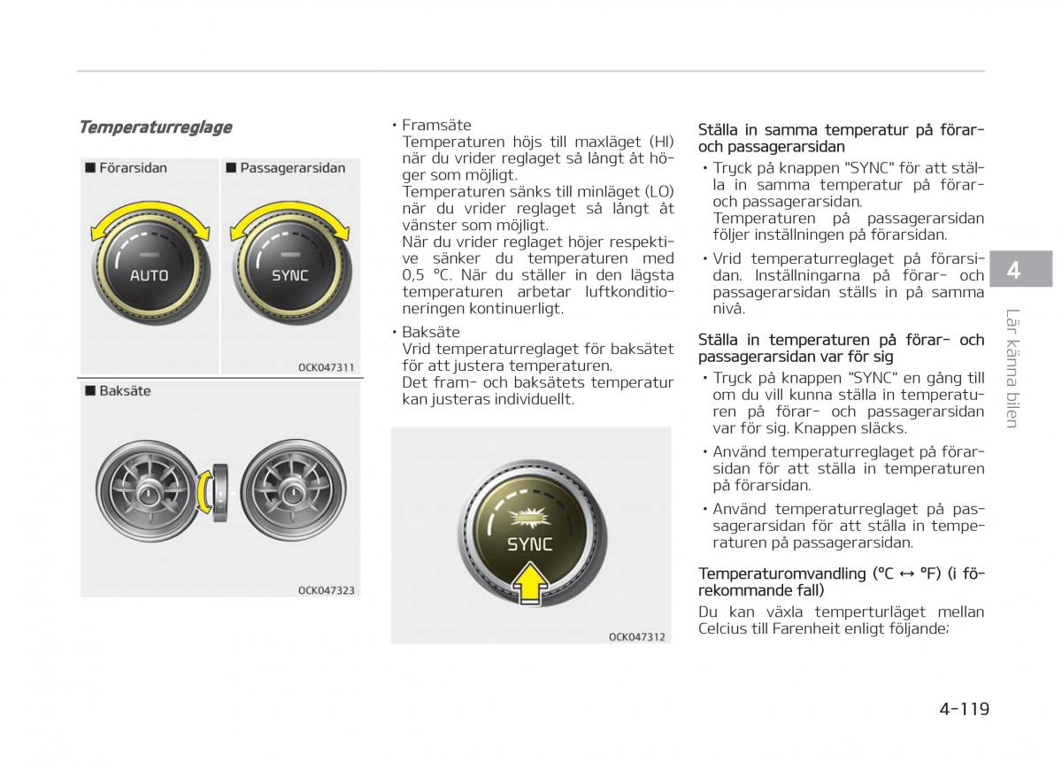 KIA Stinger instruktionsbok / page 209