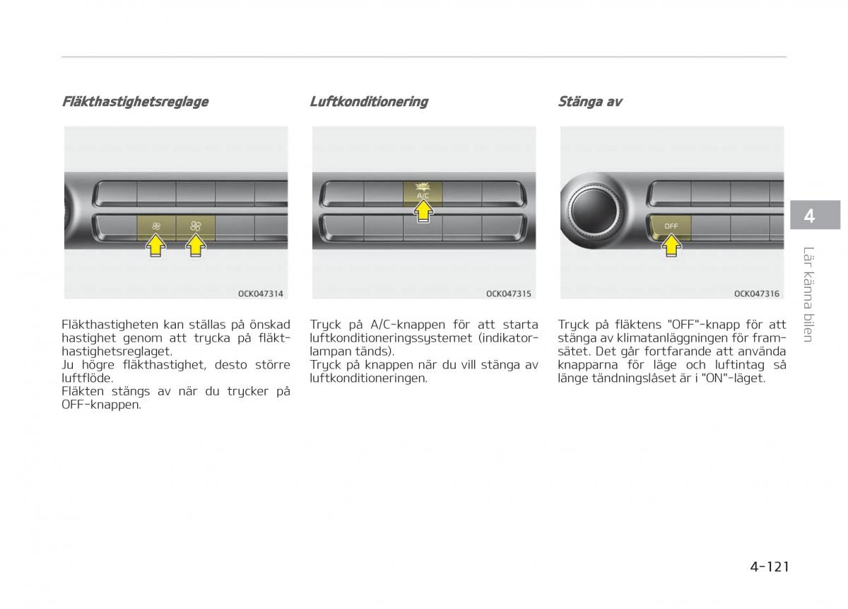 KIA Stinger instruktionsbok / page 211