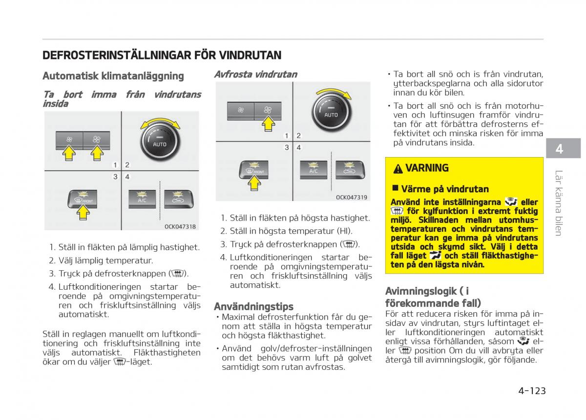 KIA Stinger instruktionsbok / page 213