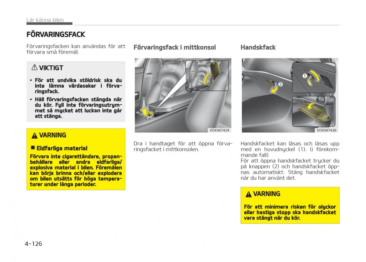 KIA Stinger instruktionsbok / page 216