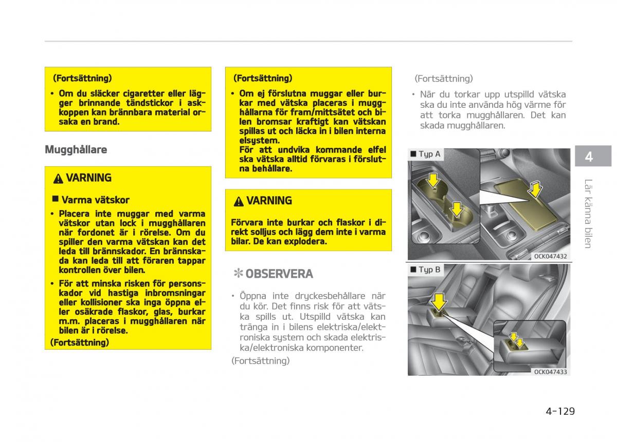 KIA Stinger instruktionsbok / page 219