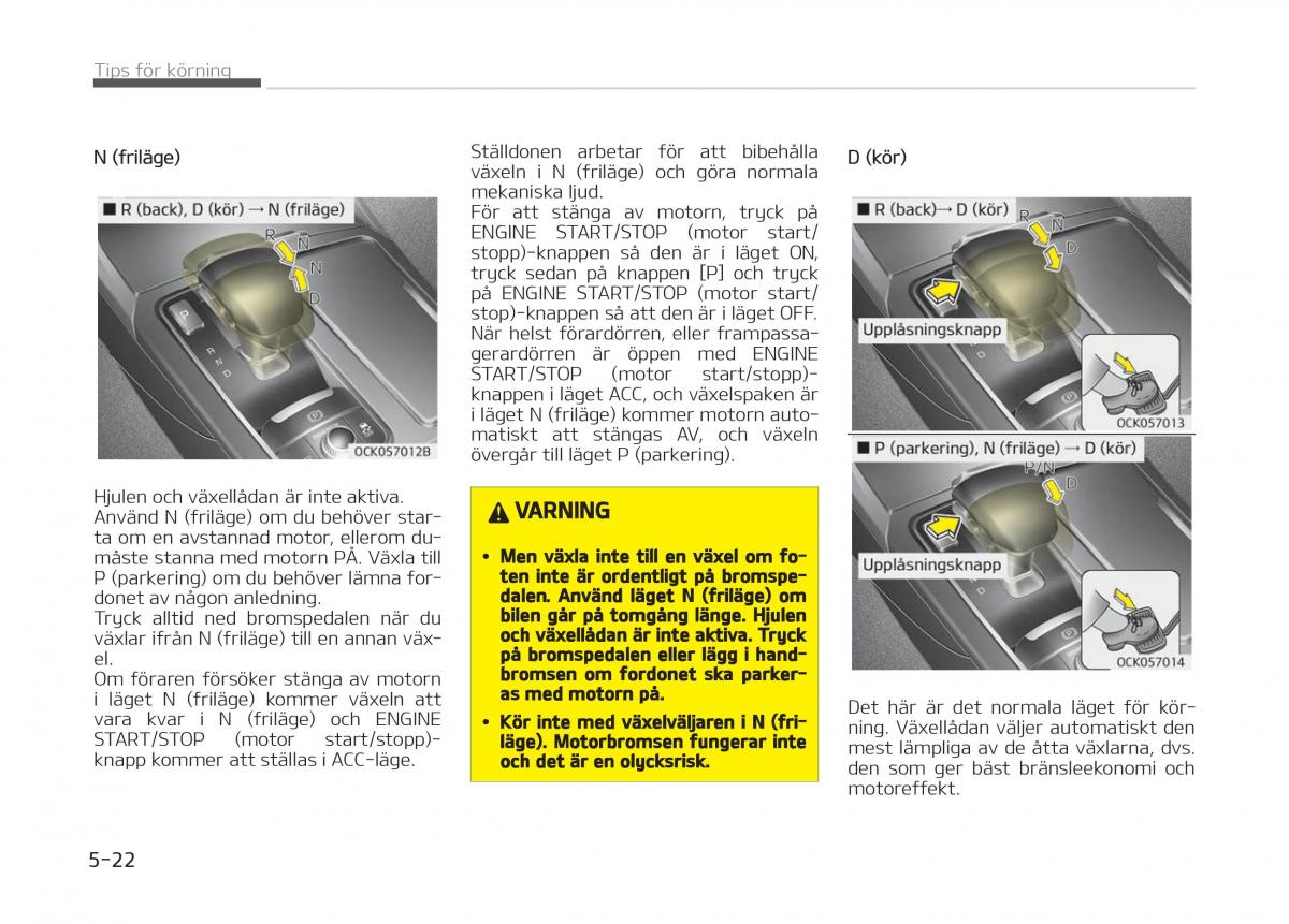 KIA Stinger instruktionsbok / page 254