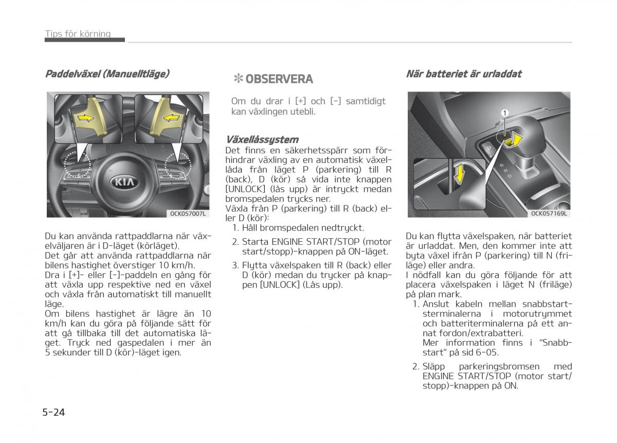 KIA Stinger instruktionsbok / page 256