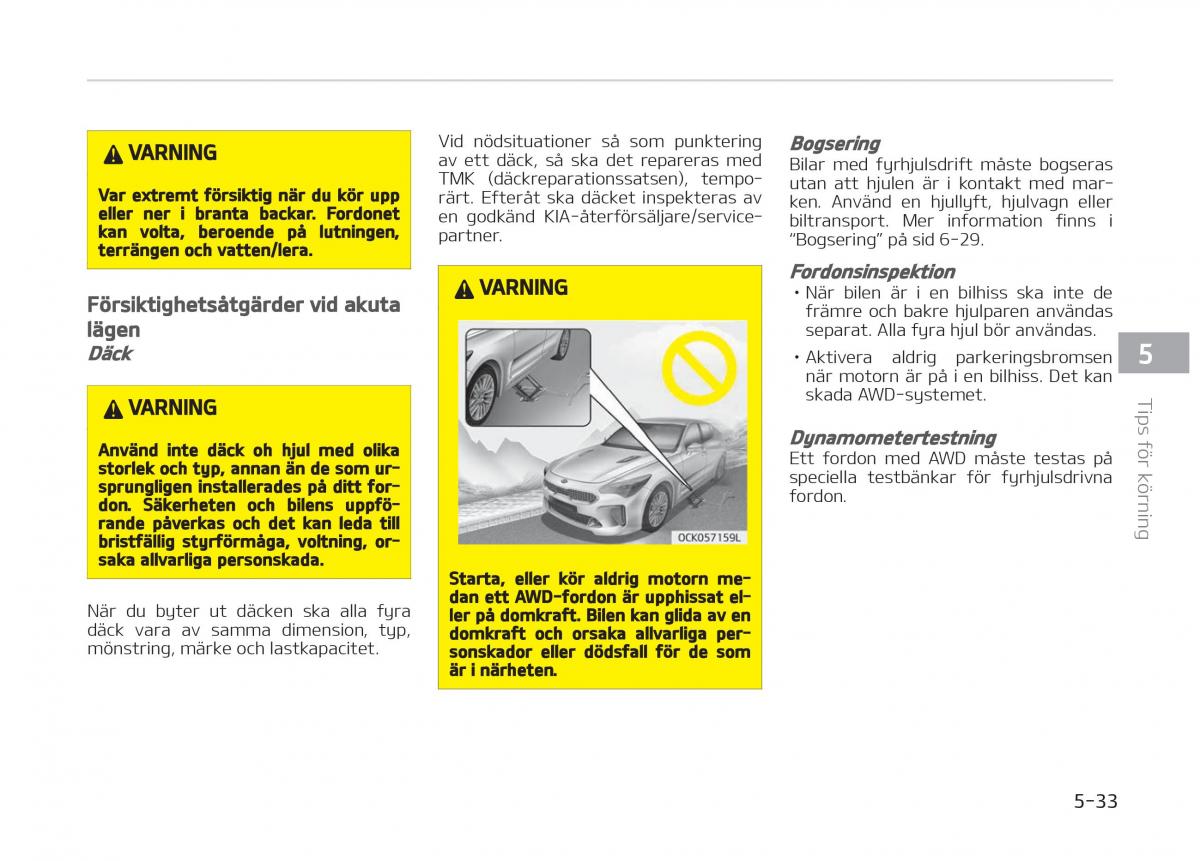 KIA Stinger instruktionsbok / page 265