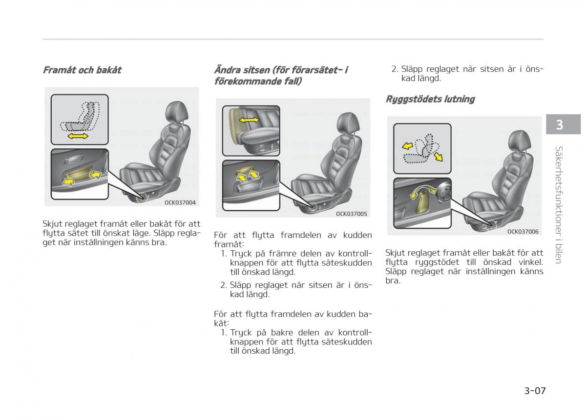 KIA Stinger instruktionsbok / page 27