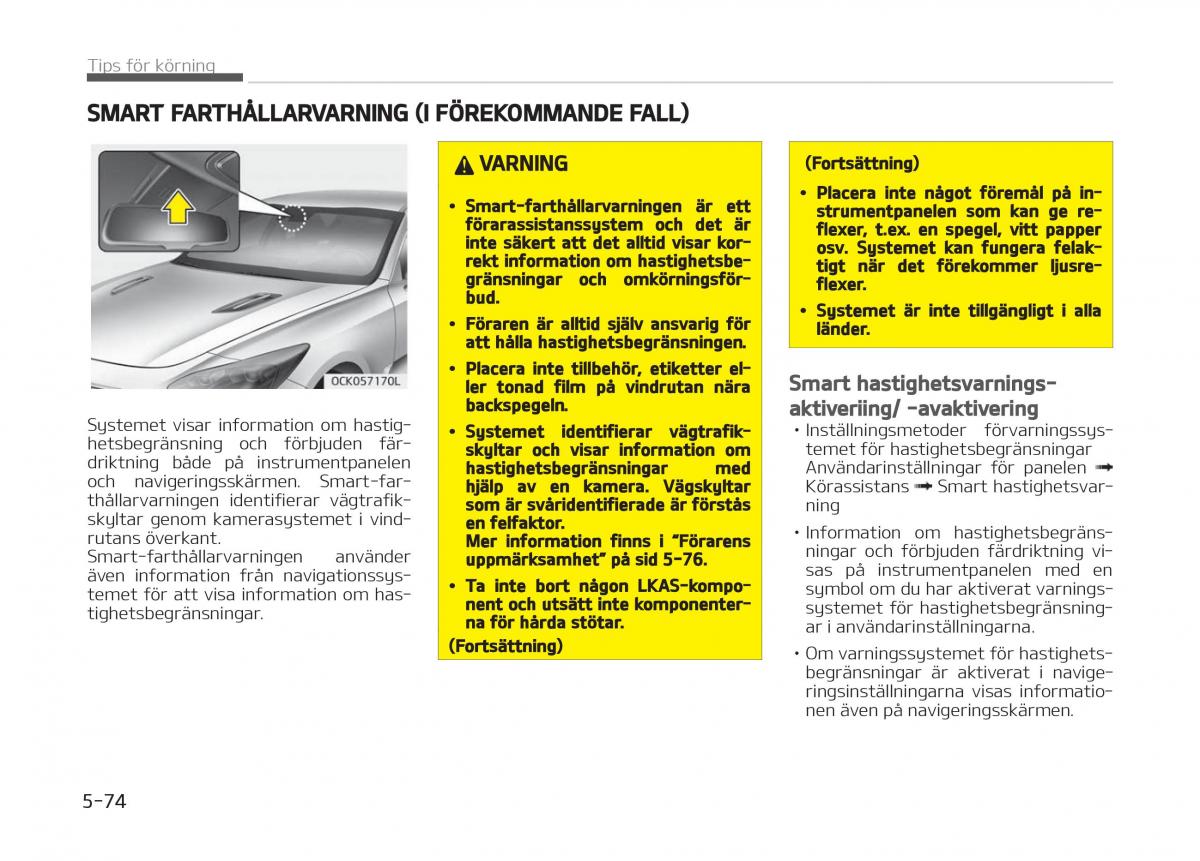 KIA Stinger instruktionsbok / page 306