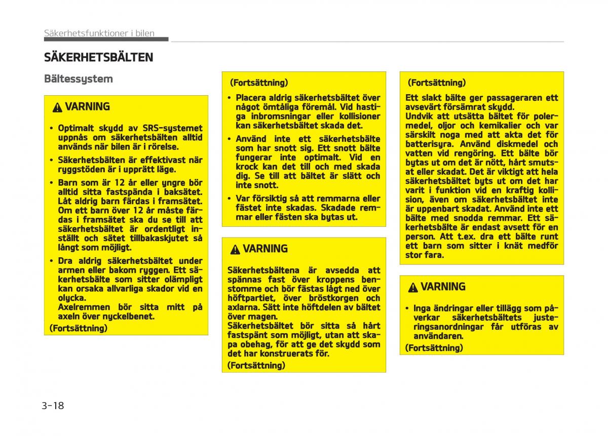 KIA Stinger instruktionsbok / page 38