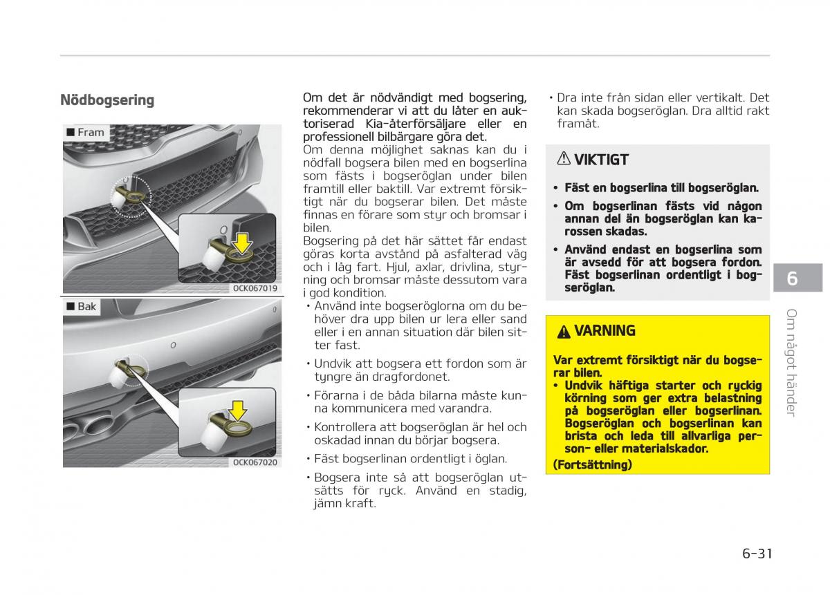 KIA Stinger instruktionsbok / page 401