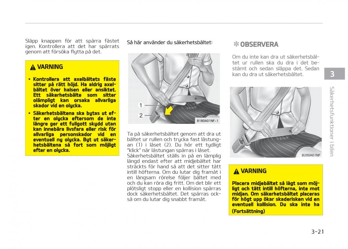 KIA Stinger instruktionsbok / page 41