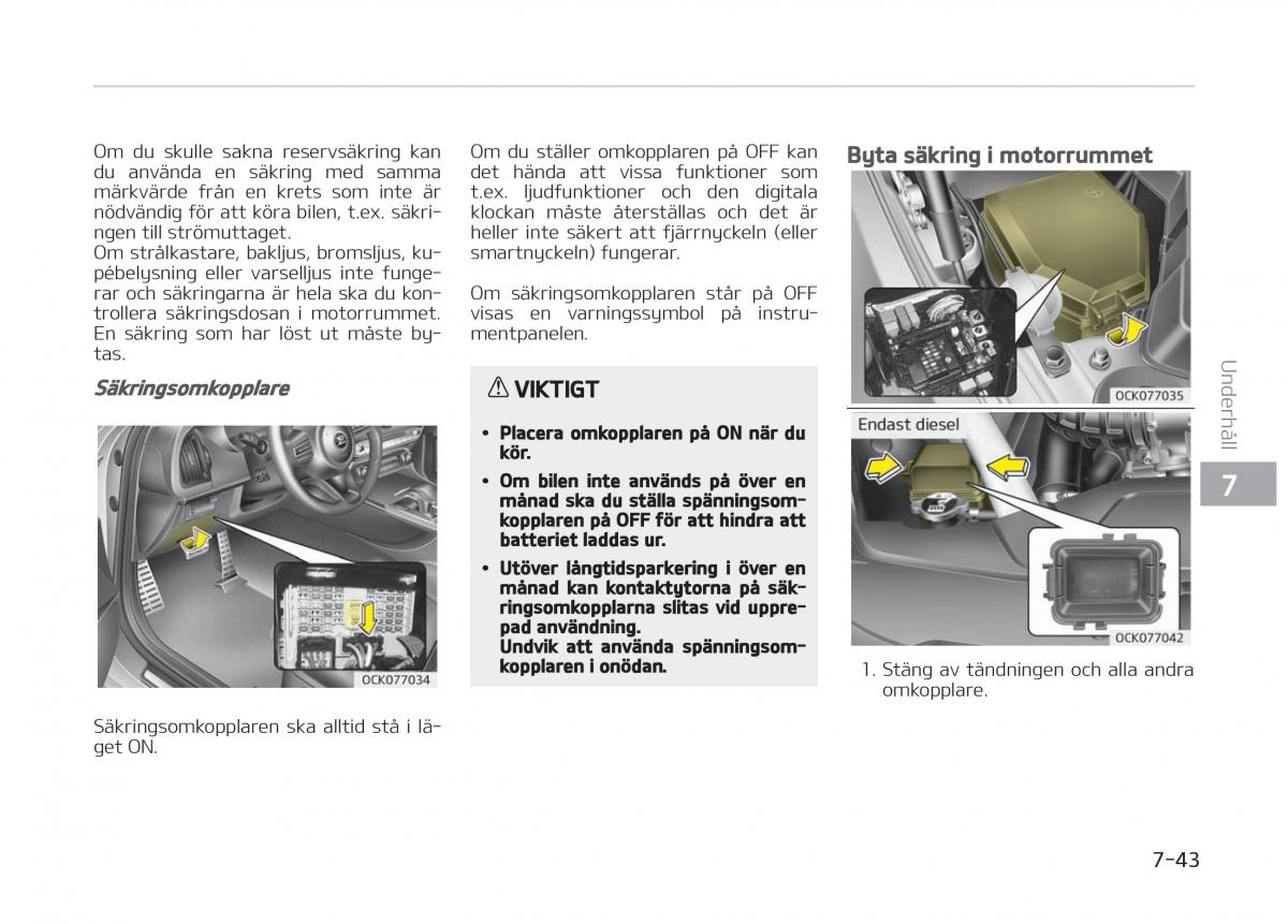 KIA Stinger instruktionsbok / page 447