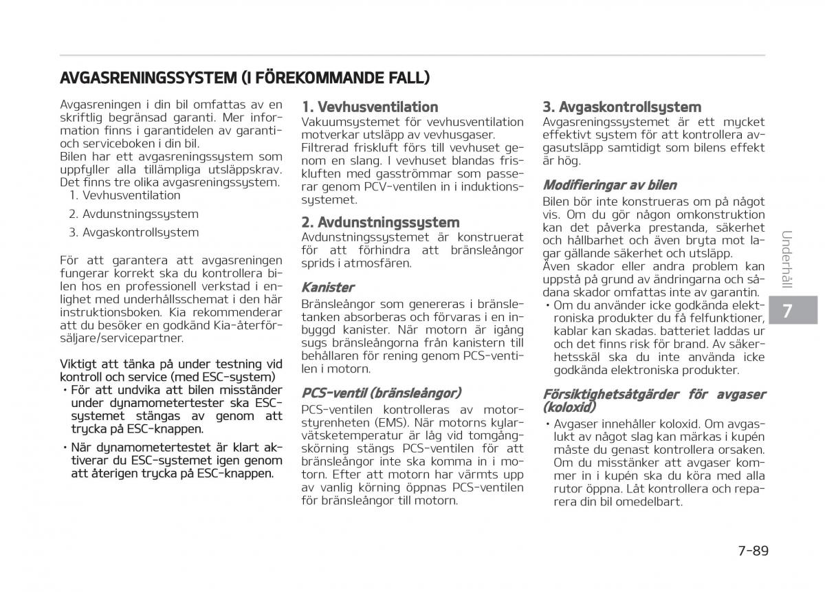 KIA Stinger instruktionsbok / page 493