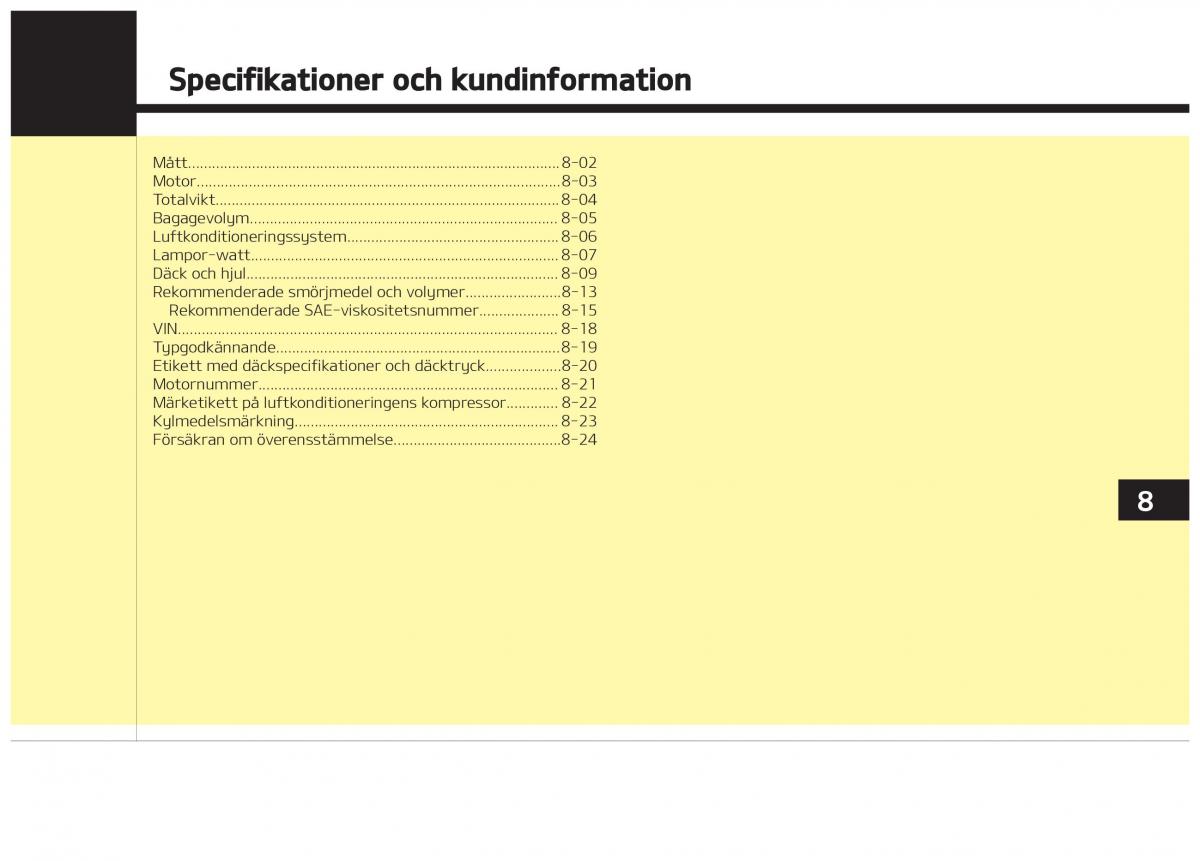 KIA Stinger instruktionsbok / page 497