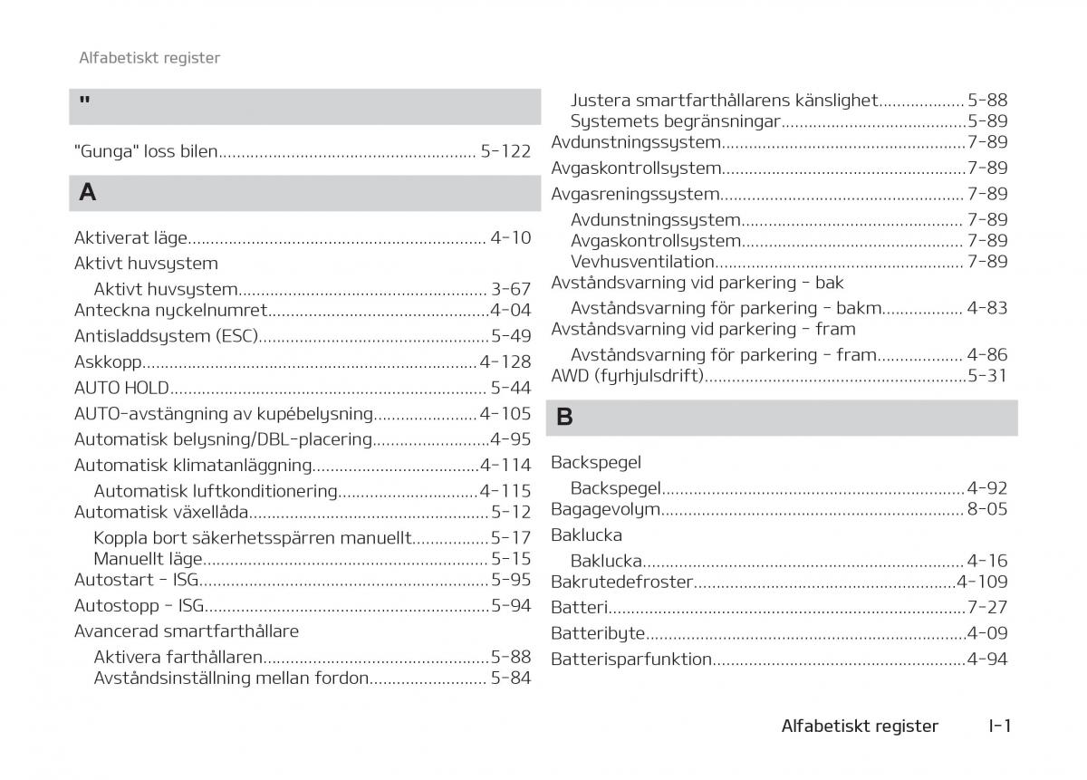 KIA Stinger instruktionsbok / page 521