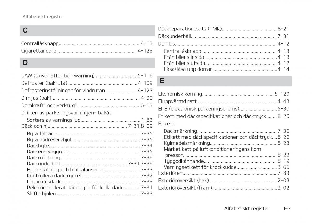 KIA Stinger instruktionsbok / page 523