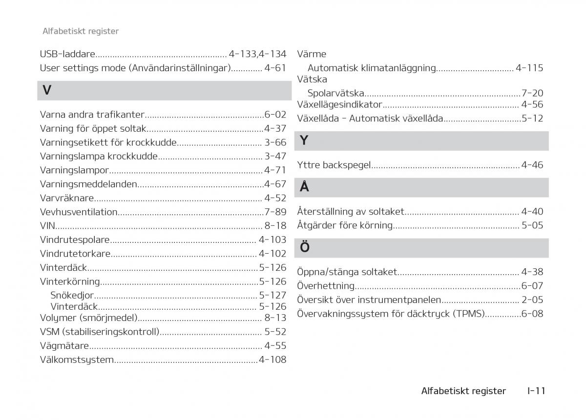 KIA Stinger instruktionsbok / page 531