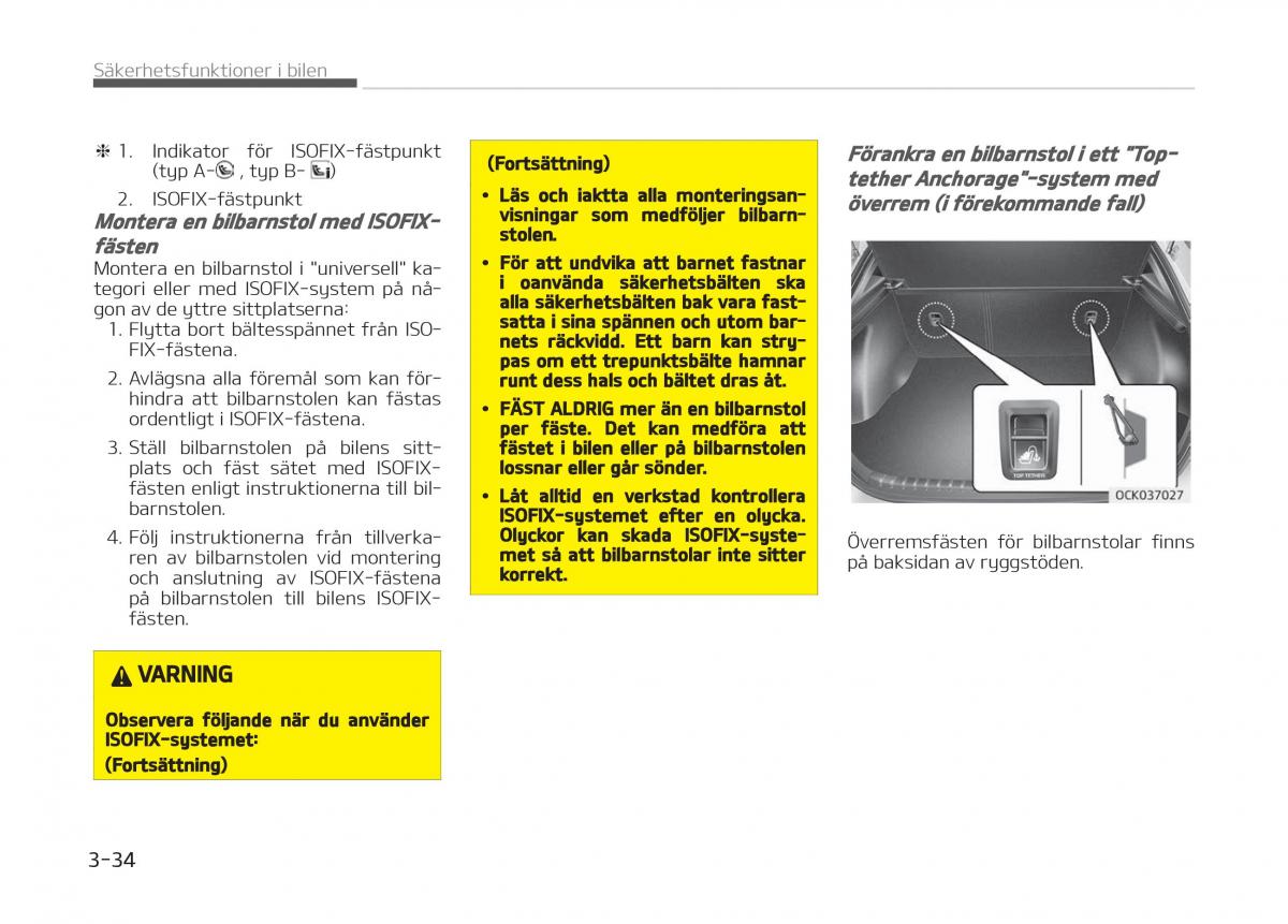 KIA Stinger instruktionsbok / page 54