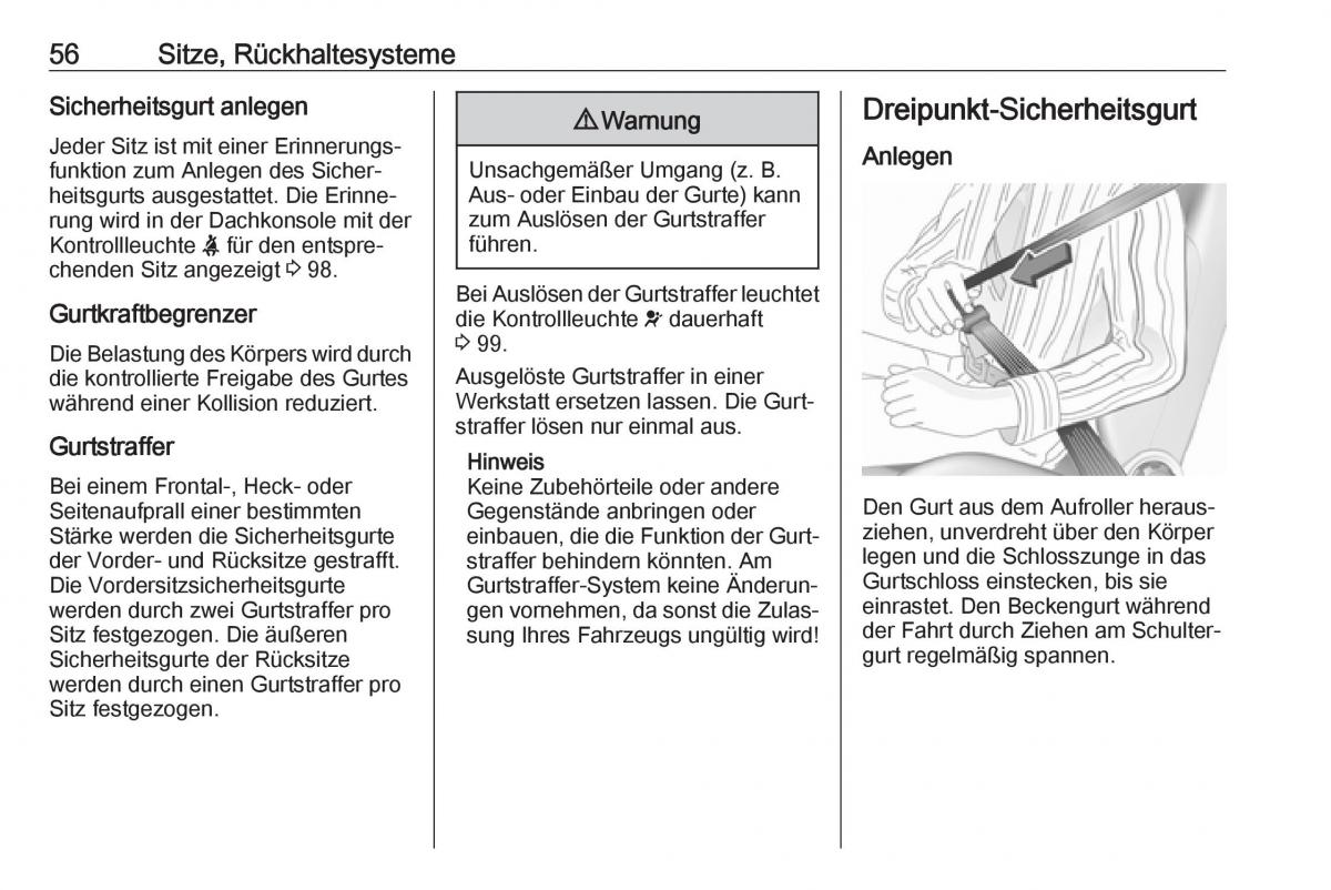 Opel Grandland X Handbuch / page 58