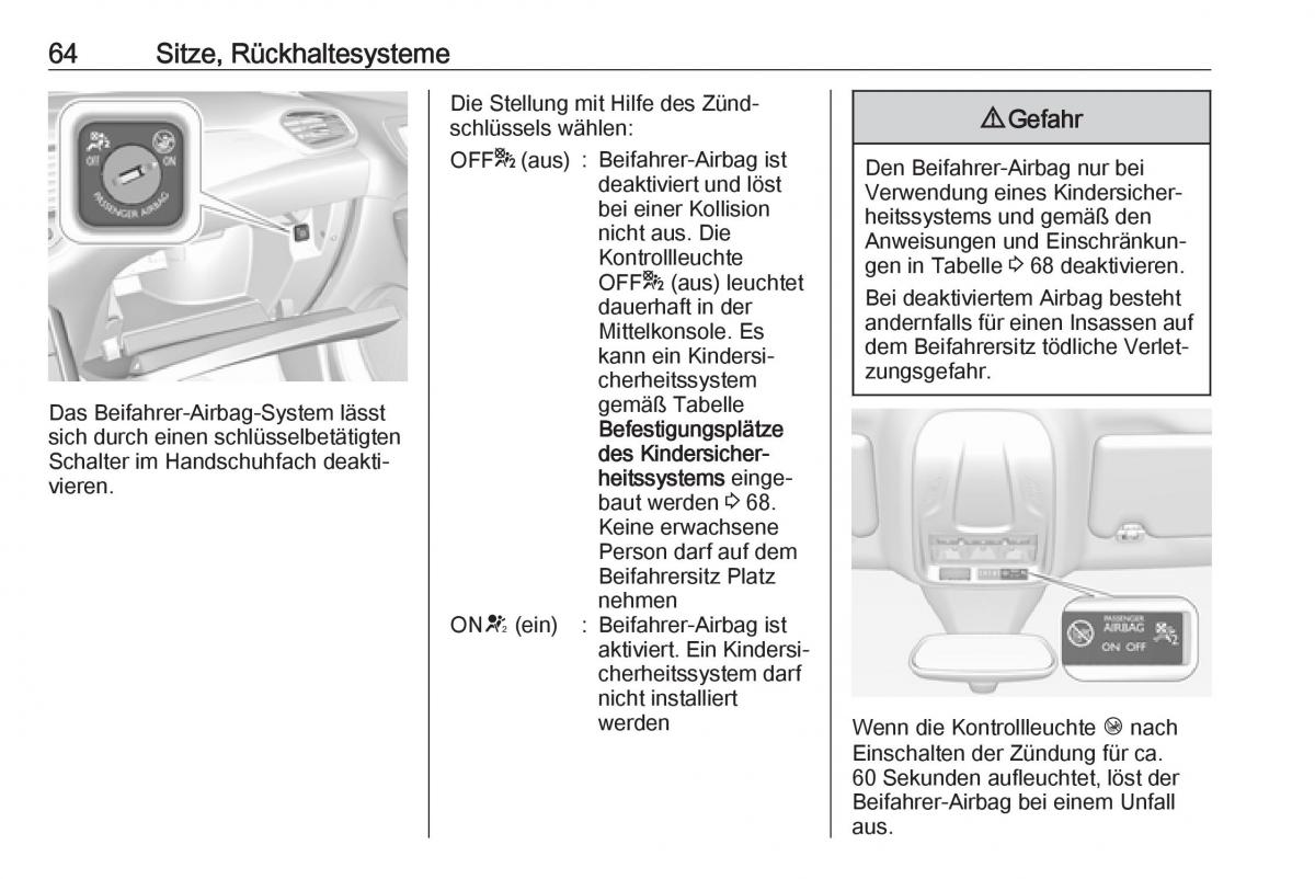 Opel Grandland X Handbuch / page 66