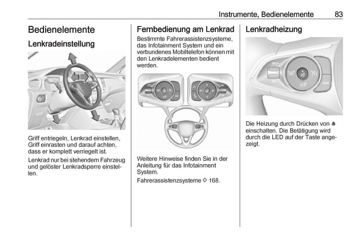 Opel Grandland X Handbuch / page 85