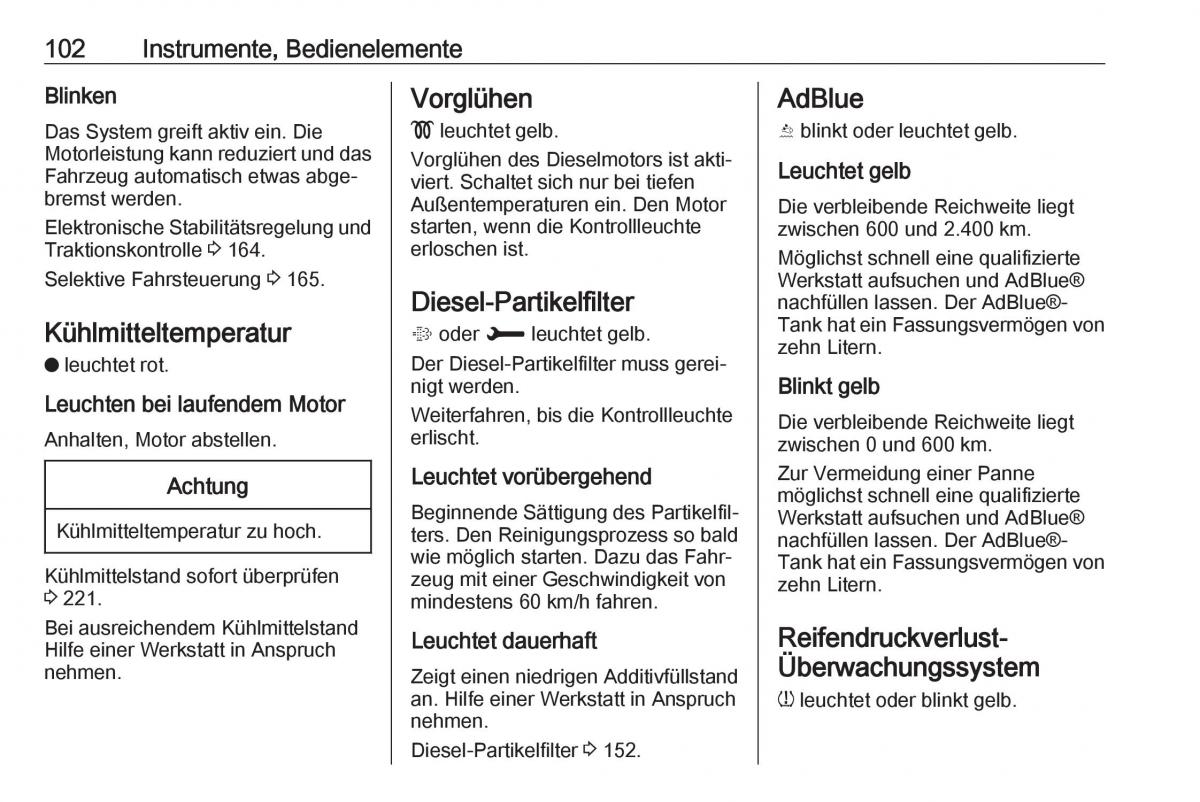 Opel Grandland X Handbuch / page 104