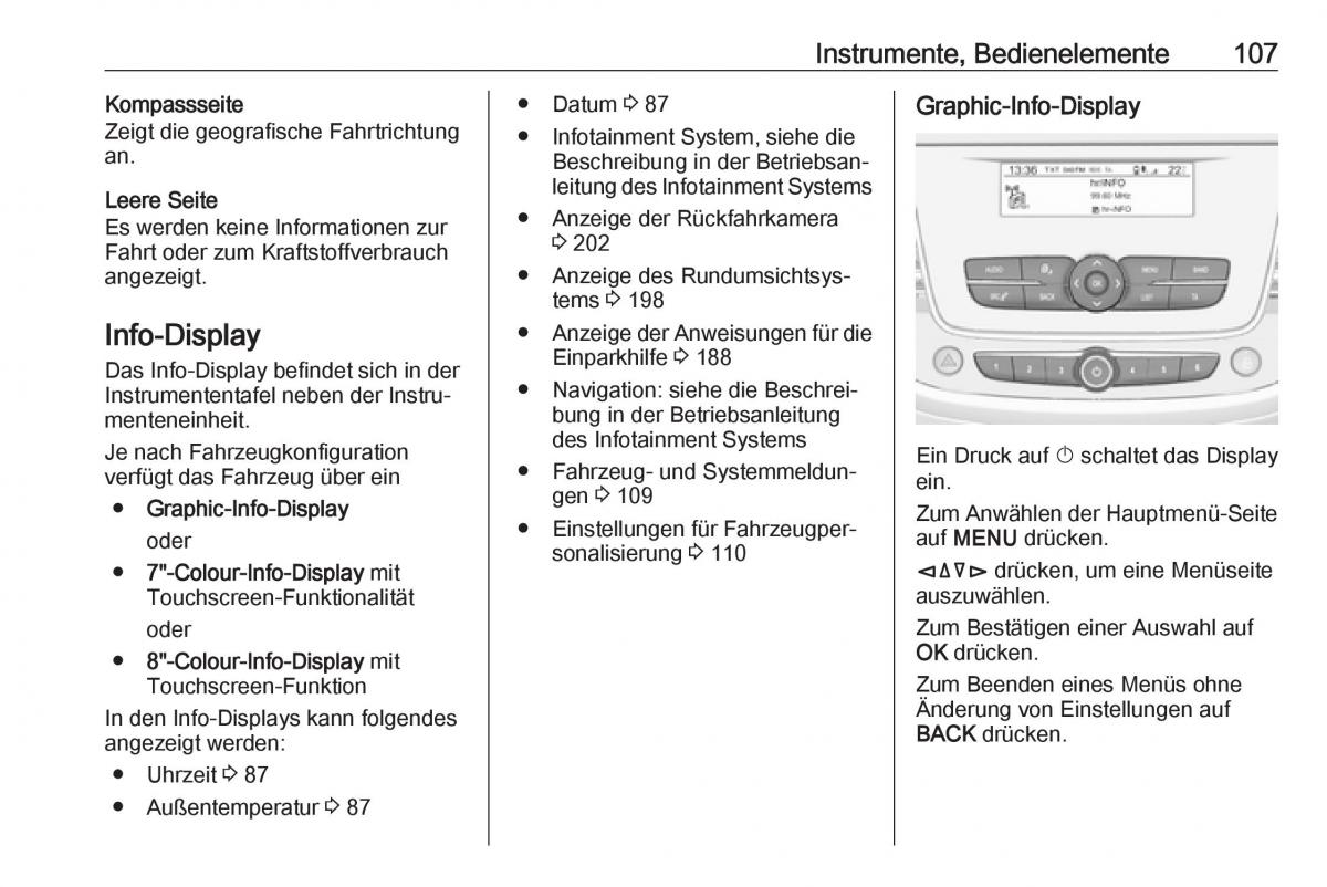 Opel Grandland X Handbuch / page 109