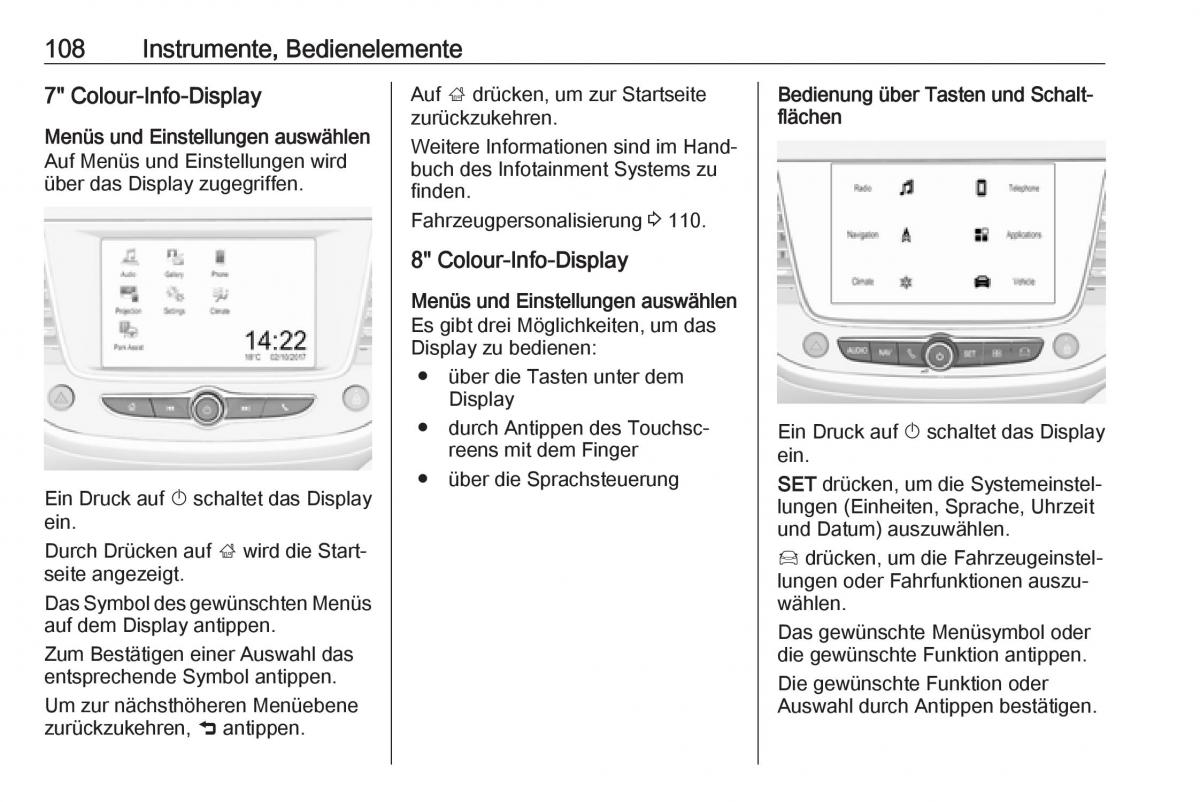 Opel Grandland X Handbuch / page 110