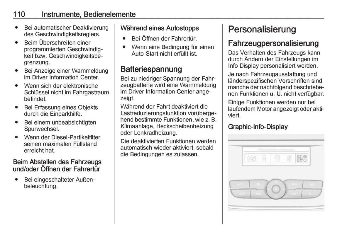 Opel Grandland X Handbuch / page 112