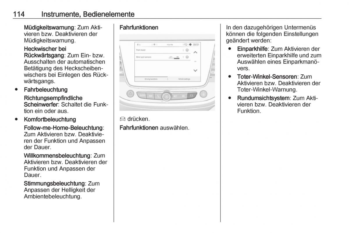 Opel Grandland X Handbuch / page 116