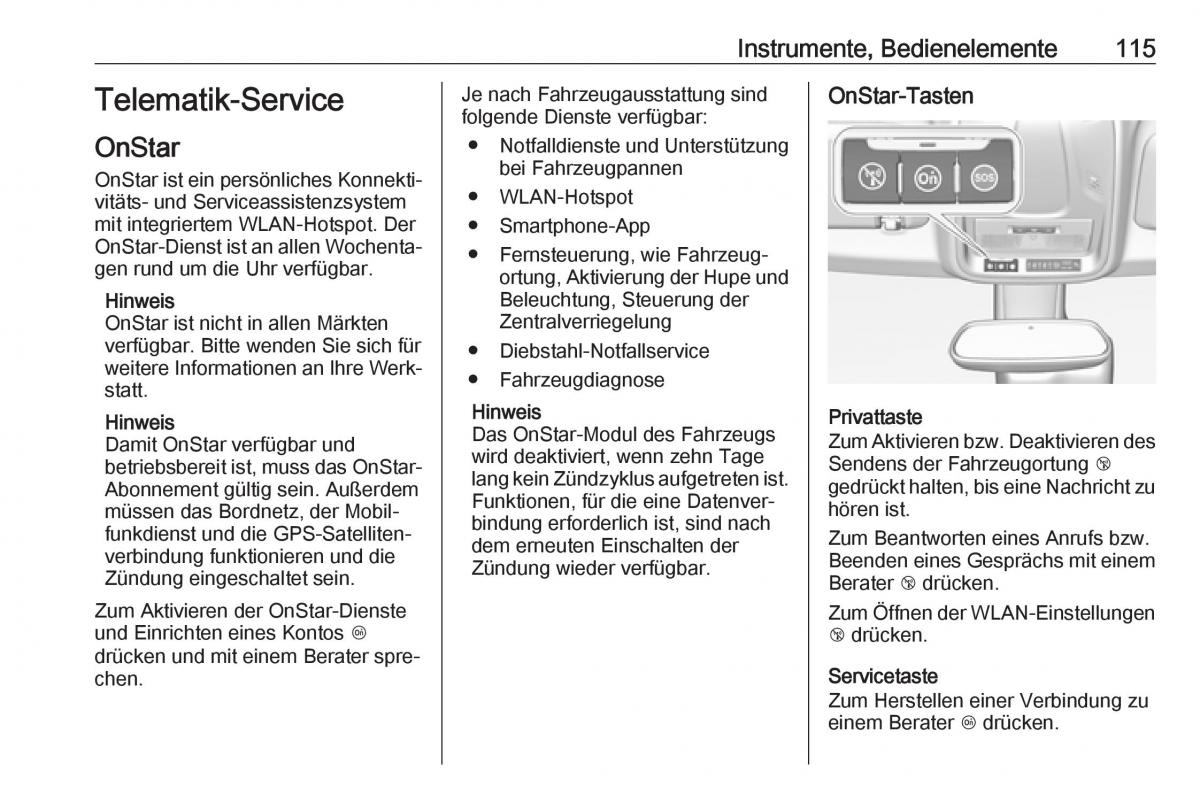 Opel Grandland X Handbuch / page 117