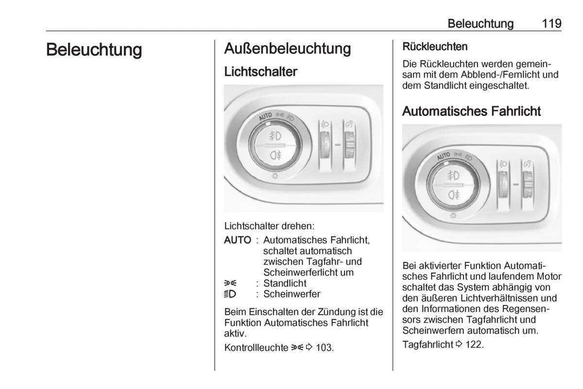 Opel Grandland X Handbuch / page 121