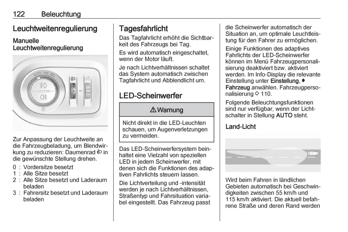 Opel Grandland X Handbuch / page 124